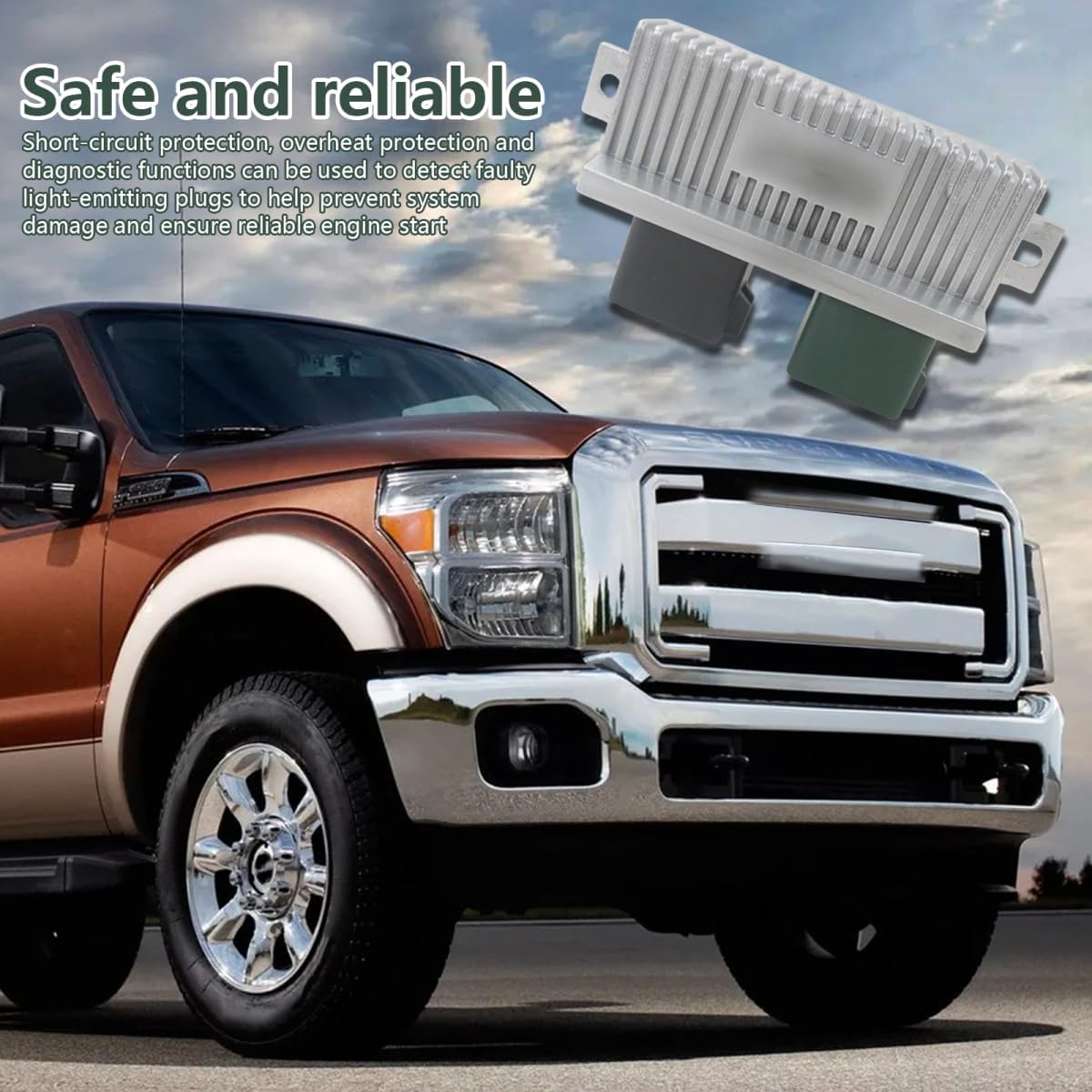 Glow Plug Control Relay Module for 2000-2003 7.3L Excursion, Replaces for DY-876, 1828565C1, YC3Z12B533AA, FSR1828565C1, 904-282