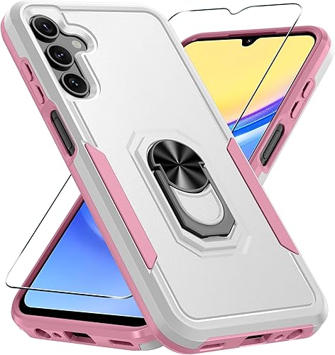 Miniatura 37 de Janmitta Funda compatible con Samsung Galaxy A14 5G con protector de pantalla + protector de lente de cámara, funda resistente de servicio pesado
