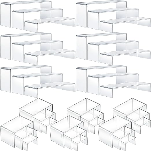 36 Pcs Acrylic Risers Large and Medium Acrylic Risers for
