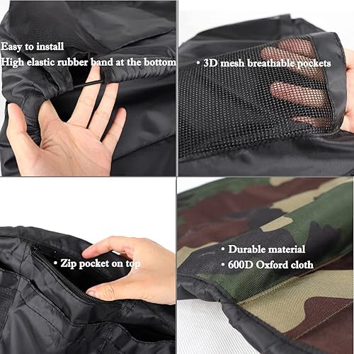 Miniatura 5 de Funda de asiento de cortacésped de camuflaje fundas de asiento de tractor de equitación 600d Oxford duradero impermeable cortacésped reemplazo