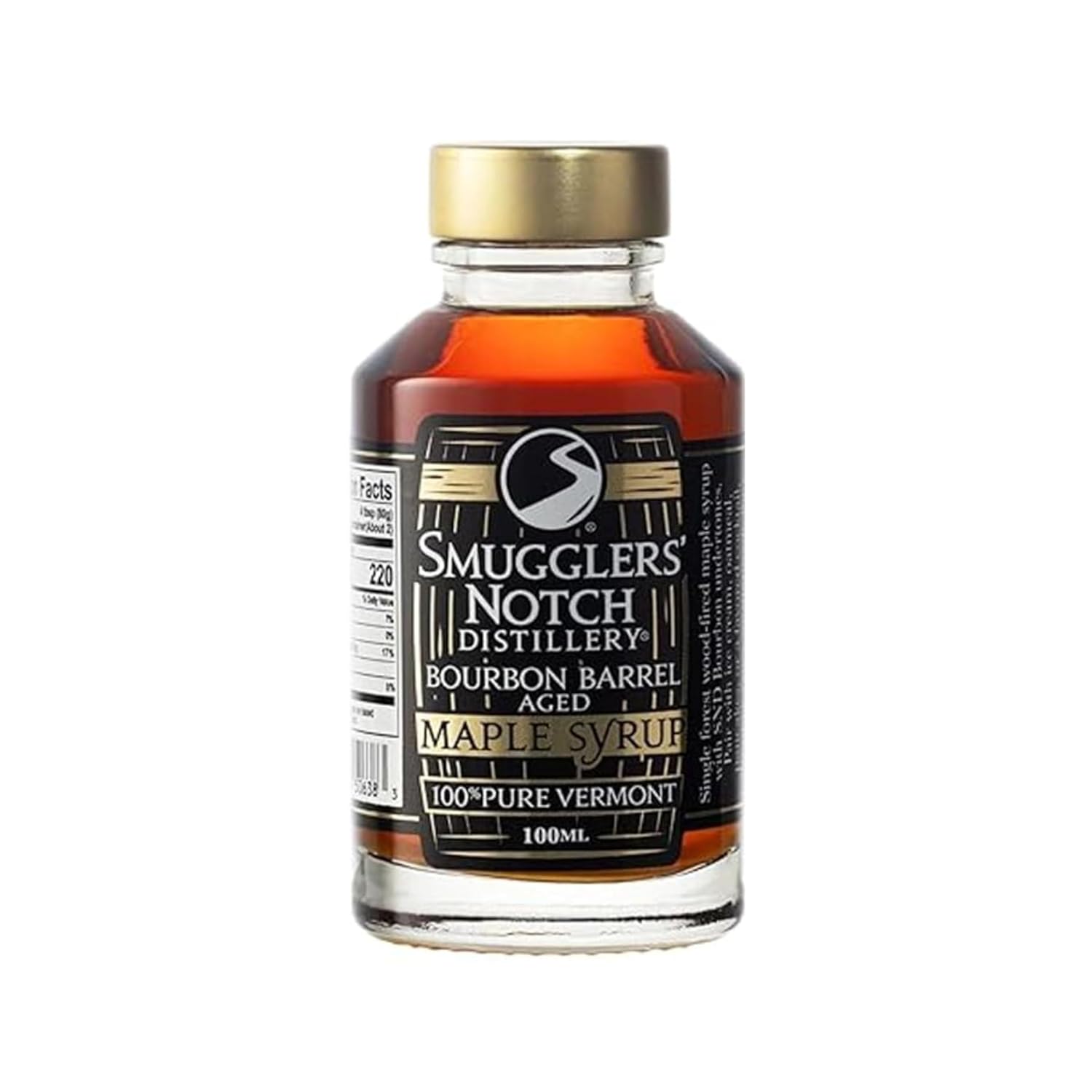 Smugglers’ Notch Maple Works – Bourbon Barrel Aged – 100% Pure Vermont Maple Syrup – Natural Sweetener & Gluten Free – Rich Taste – Waffles and Pancakes, Cocktails, Marinades, 12.68 Fl Oz. (375 mL)