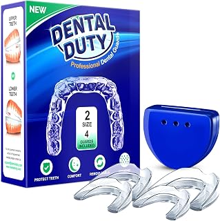 Professional Dental Guard -Pack Of 4- Stops Teeth Grinding, Bruxism, Tmj, & Eliminates Teeth Clenching . Includes Fitting Instructions & Anti-Bacterial Case. Satisfaction Is Guaranteed!