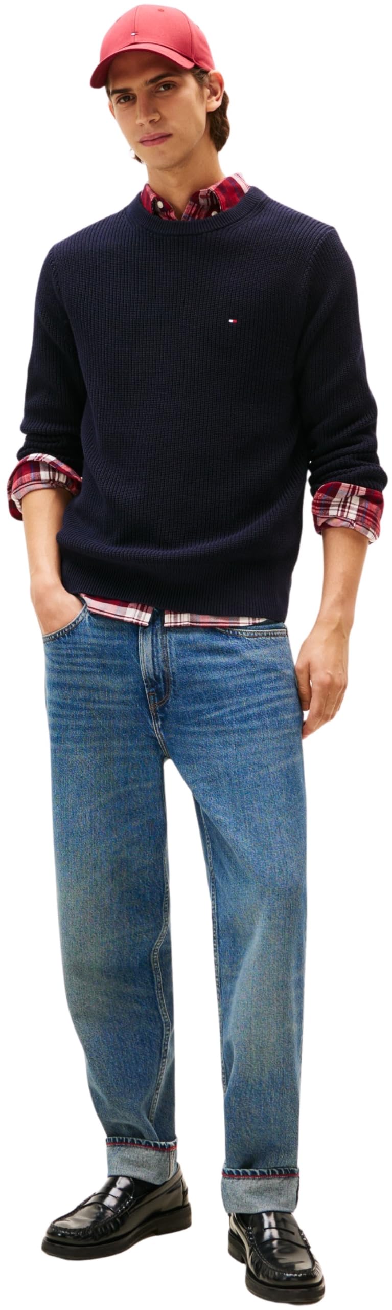 Tommy Hilfiger Herren RWB Rib Crew Neck Mw0mw41516 Pullover (1er Pack)