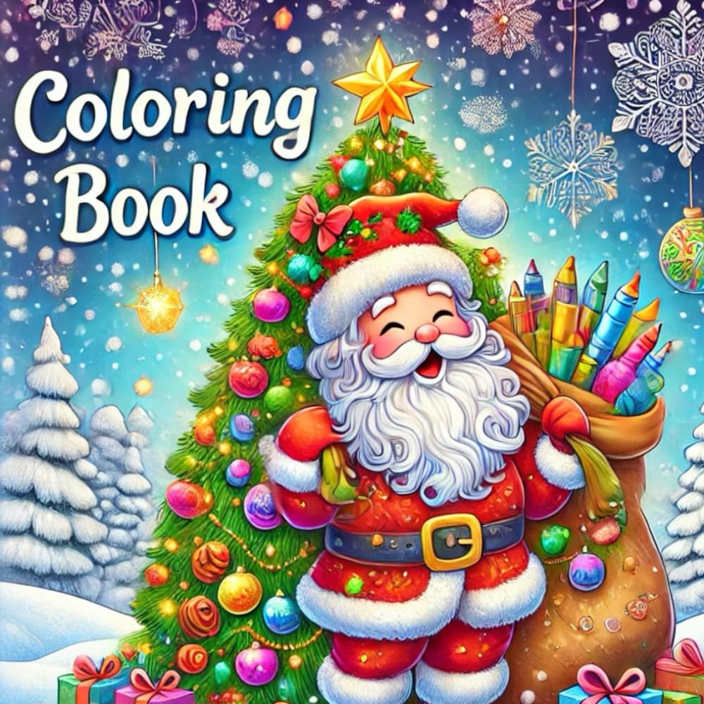 Christmas Coloring Book: Winter Coloring Page, Christmas Coloring Page For Kids Santa Claus