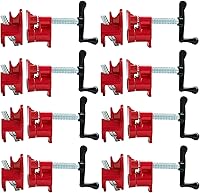 IVWNNN 8 Pack 3/4" Heavy Duty Cast Iron Pipe Clamps for Woodworking Glue-Ups, Carpentry & DIY - Stable, Quick-Release Fixtures