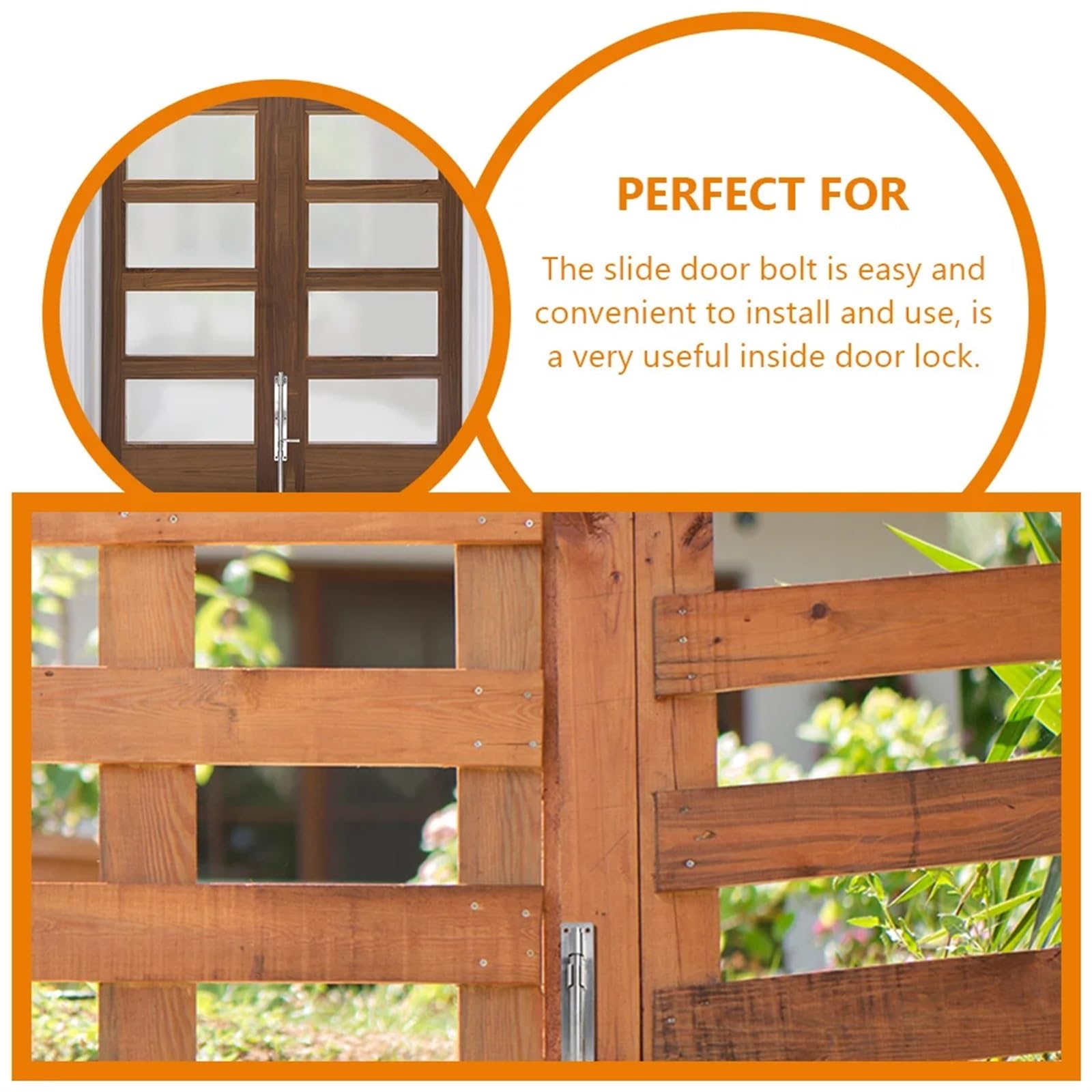 Verrou Porte Exterieur Thickened Stainless Steel Floor Latch Door Extended Wooden Welded Iron Surface Sliding Barn Lock Slide Bolt Hardware Gate Shed