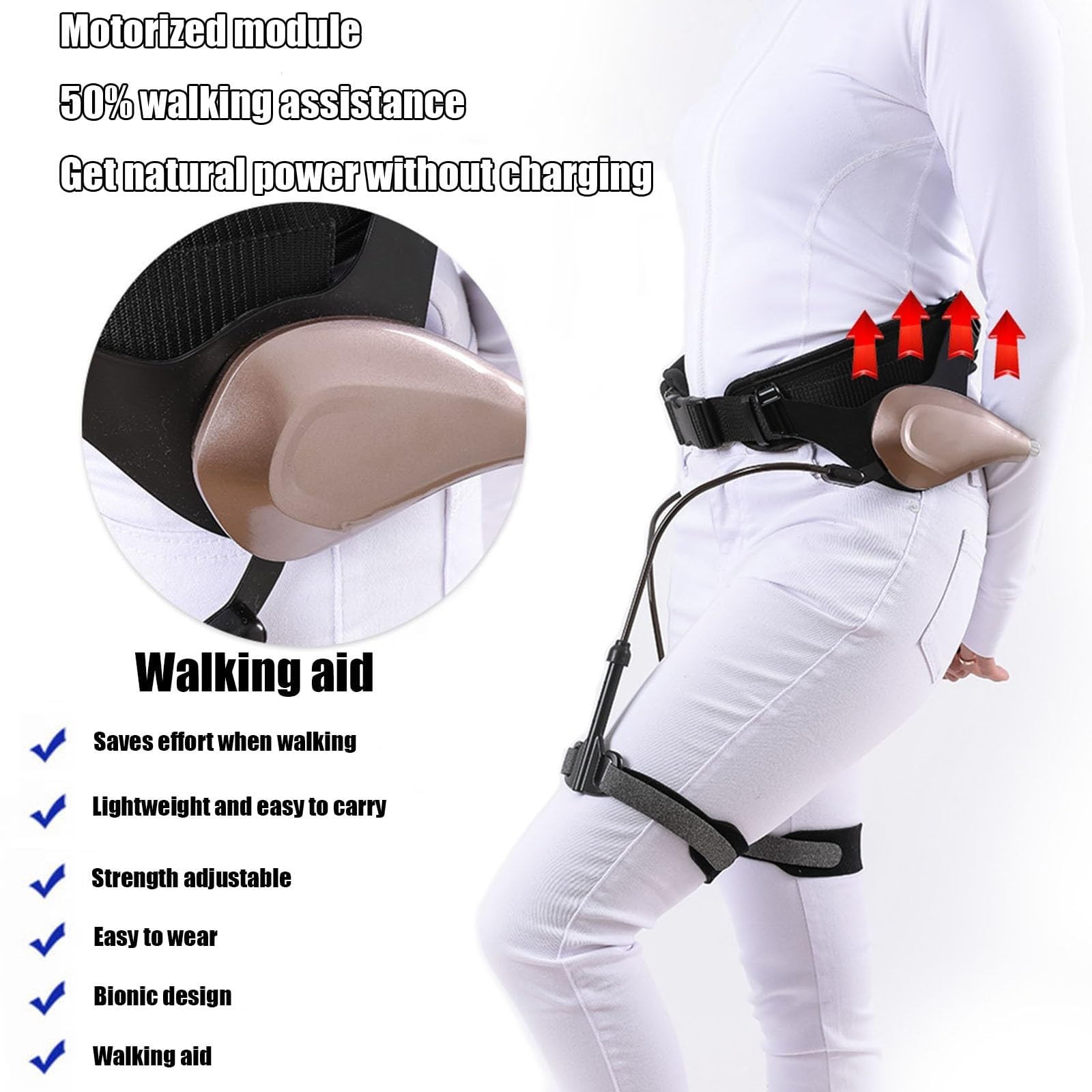 Exoesqueleto Biónico para Ayudar a Caminar, Equipo De Rehabilitación De Piernas, Ayuda para Caminar con Potencia, Entrenamiento De Rehabilitación De Miembros Inferiores Right Leg