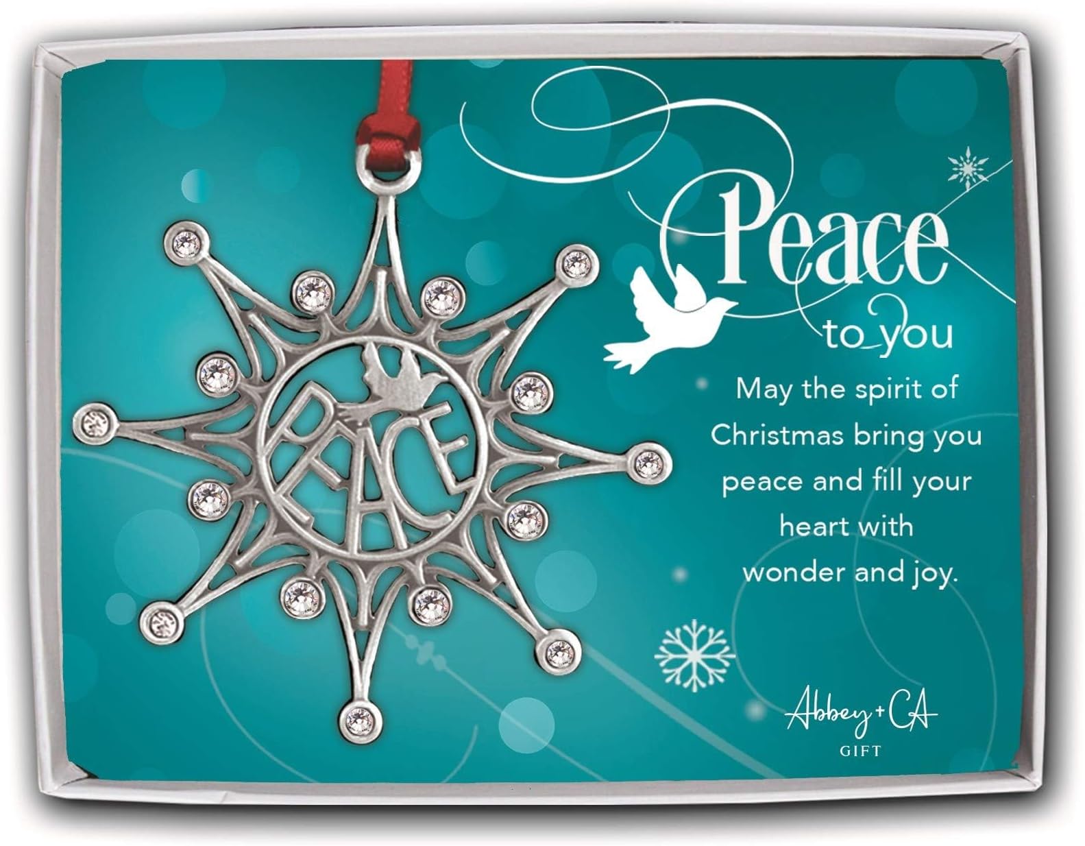 Cathedral Art (Abbey & CA Gift Peace Snowflake Ornament