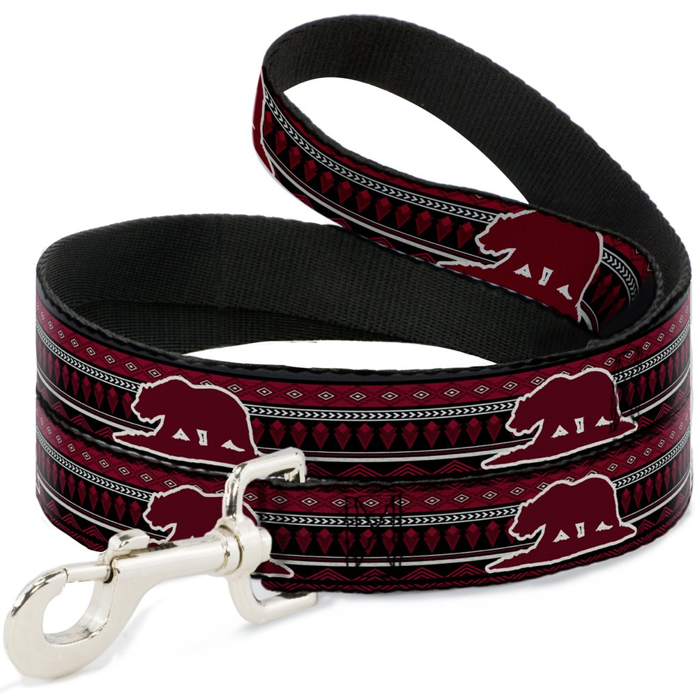 Laisse pour chien Buckle-Down Cali Bear Aztec de 1,2 m et large de 3,8 cm