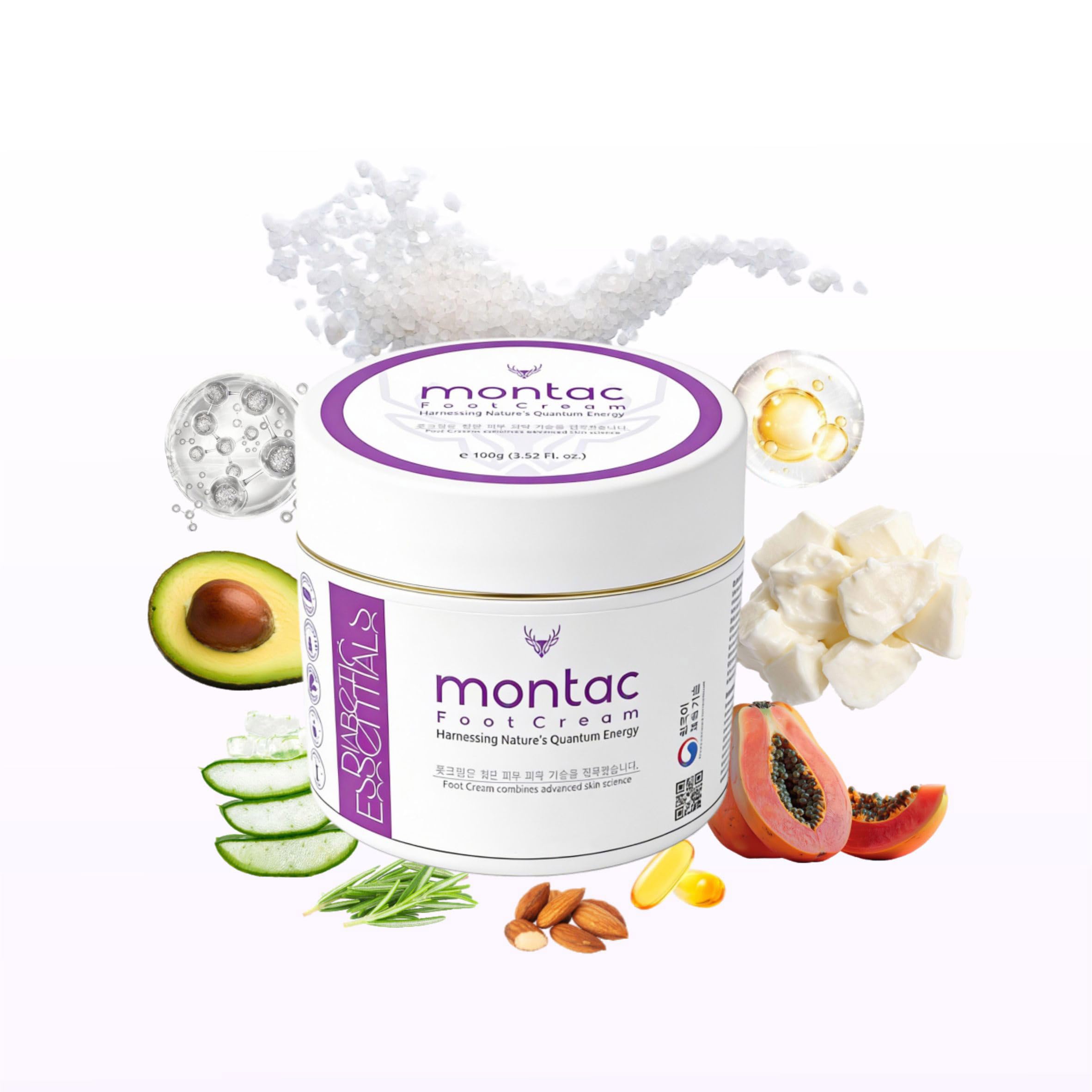 Montac Foot Cream, Moisturizing & Brightening Foot Cream with Shea Butter, Deep Hydration for Dry, Cracked Feet & Heels, Antifungal & Antibacterial Care, Supports Skin Repair & Comfort for Diabetic & Sensitive Feet, GMP Certified, Men & Women (50g)-image-49