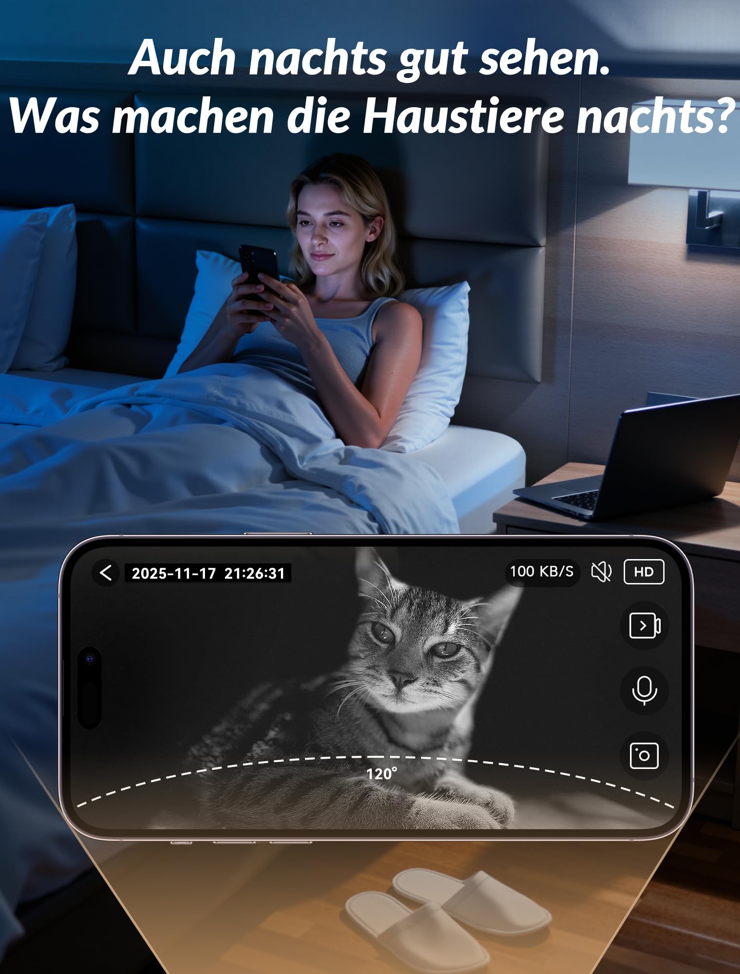 Futterautomat Katze Mit Kamera, KI Futterautomat Katze, 5L Katzen Futterautomaten, 1–6 Mahlzeiten für Katzen und kleine, mittelgroße
