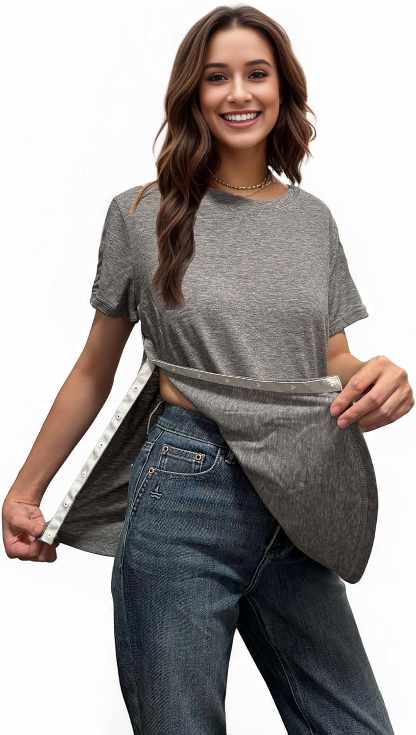 Youdiao Post Shoulder Surgery Shirt for Women Tear Away Snap Short Sleeve Rotator Cuff Recovery Must Haves Chemo Clothing - Image 5