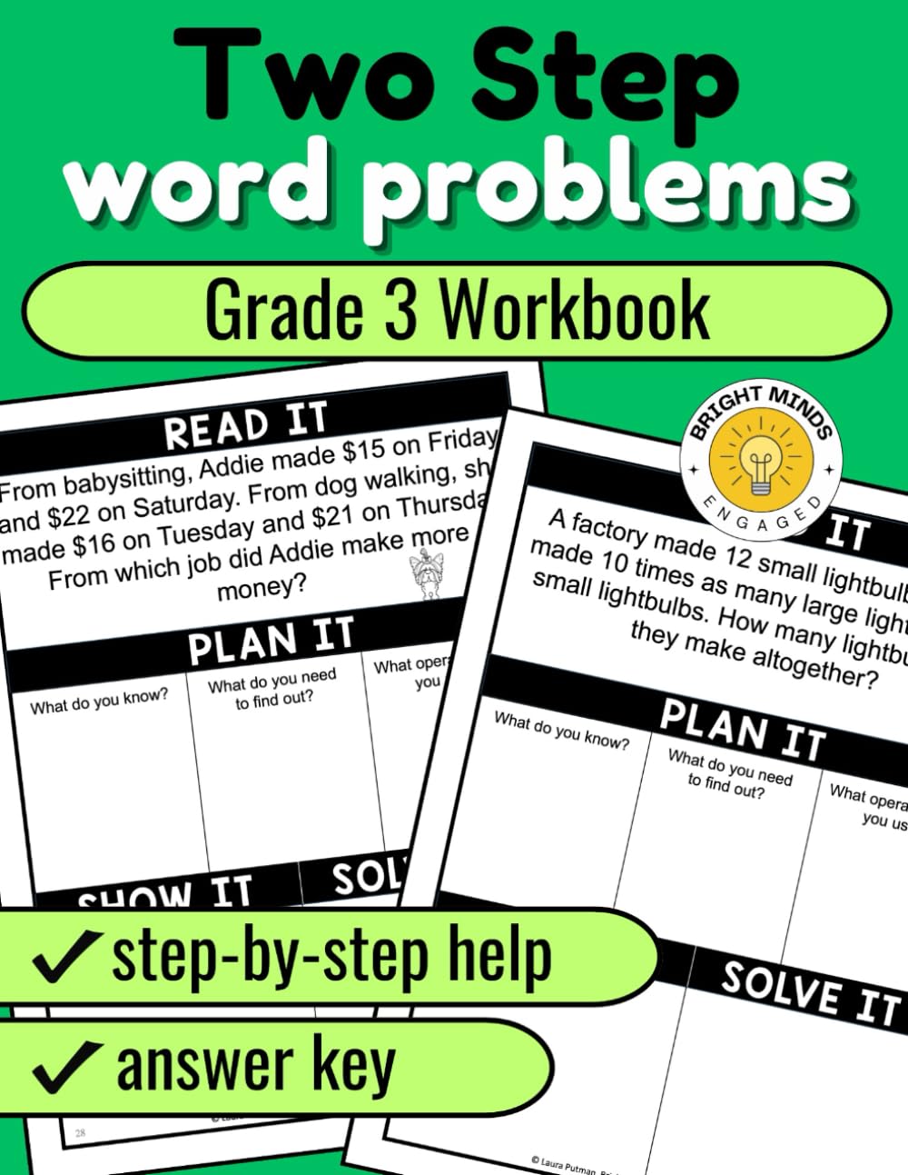 Two Step Word Problems Grade 3 Workbook (3rd Grade Math Workbooks)