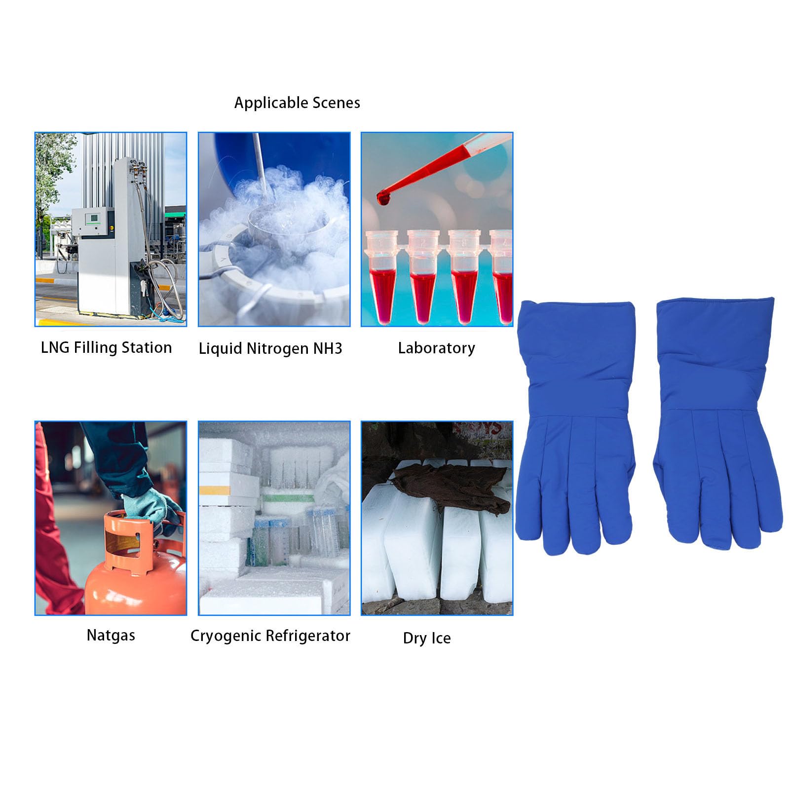 Guanti antigelo Guanti resistenti al freddo a bassa temperatura 48 cm Pelle bovina a 3 strati per laboratorio Azoto liquido Manipolazione di ghiaccio secco Congelamento