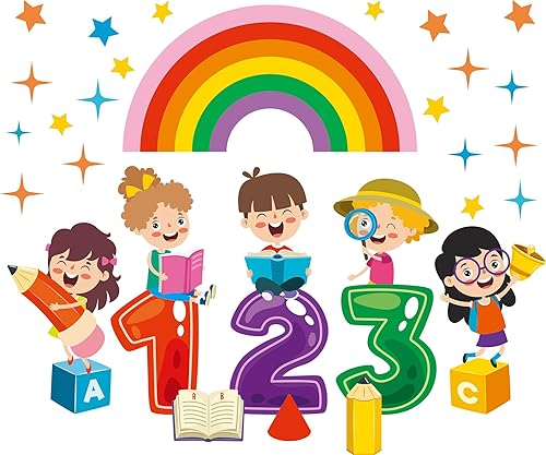 Miniatura 27 de Calcomanías de pared de libros de lectura, calcomanías de pared con cita inspiradora, arte educativo de pared y murales para habitación de niños