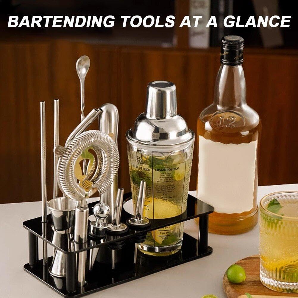 Soporte desmontable para coctelera – Kit de barman multiusos, soporte de herramientas para el hogar, bar, accesorios profesionales de camarero, equipo esencial de mezclología