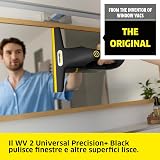 Kärcher WV 2 Universal Precision+ Black Cordless Window Vacuum Cleaner, Battery Life: 35 min, Dirty Water Tank: 120 ml, 2 Suction Nozzles, Spray Bottle with Microfibre Mop Cover, 20 ml Window Cleaner - 2