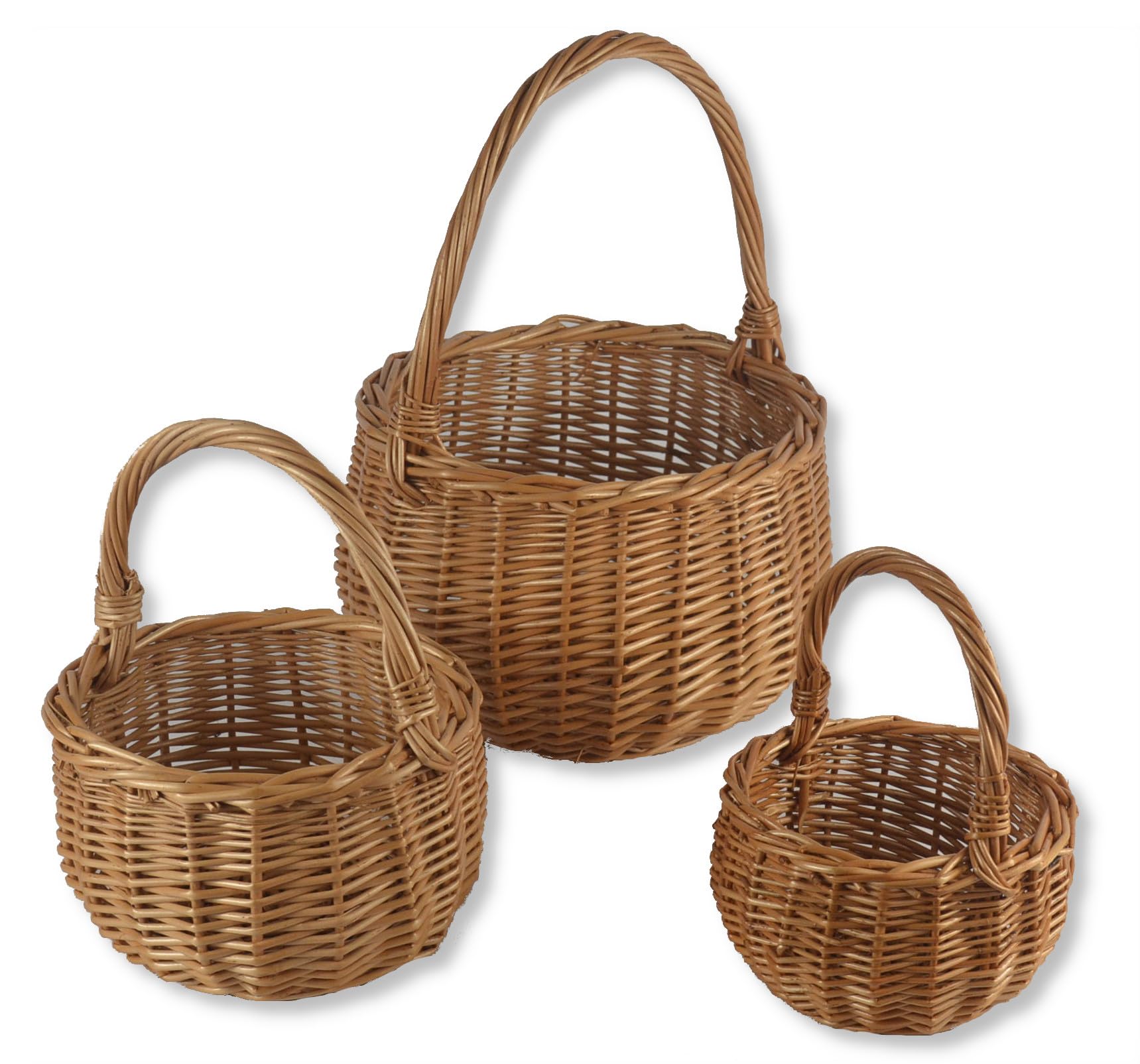 Kinderkorb Osterkorb Auswahl Obstkorb Osterkörbchen Klammernkorb Weide WIKLER Geflochten Handarbeit (12cm)