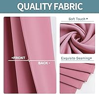 Vista 71 de ChrisDowa - Cortinas blackout con ojales para habitación y sala, juego de 2 paneles de cortinas con aislamiento térmico, gris oscuro, 42 x 63