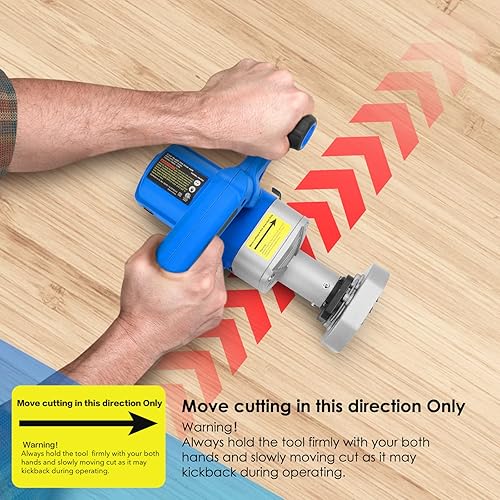 Miniatura 2 de Sierra de punta EKS85, cuchillas de 3-3/8 pulgadas, 2 cuchillas de aleación para madera, 1 hoja de diamante para azulejos y piedras, corte al ras y