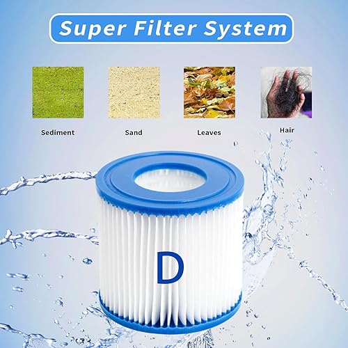 Miniatura 3 de Cartuchos de filtro de piscina, cartuchos para filtro de piscina sobre el suelo, accesorio de cartucho para uso en bomba de filtro de piscina fácil
