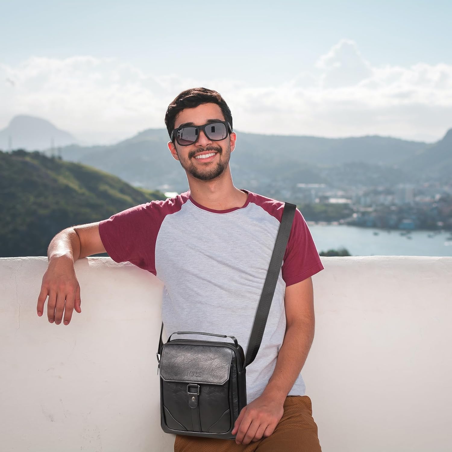 Shoulder Bag for Men Leather Man Bag Man Purse Crossbody Bags for Men Handbag Bag Messenger Satchel Travel bag - Image 3