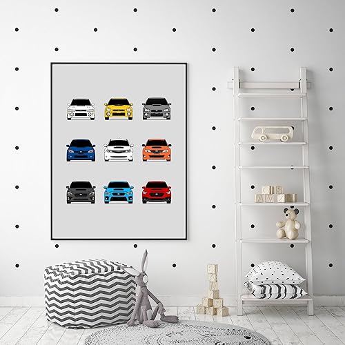 Miniatura 3 de Custom Car Posters Póster hecho a mano compatible con World Rally eXperimental Generations e impresión de coches de rally  Multi, impresión satinada