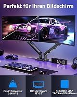 ELIVED EV6012B Dual Monitor Tartó 13-32 Colos Képernyőhöz, Gázrugós Monitor Kar Forgatható 2