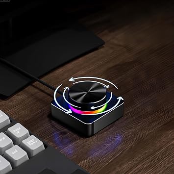 Computer External Volume Controller RGB Backlight 7 Lighting Modes Click