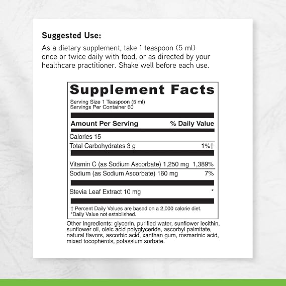 DAVINCI Labs Liposomal C - Collagen Production, Oxidative Stress & Immune Health Support - Liposomal Delivery System - Gluten Free, Vegetarian - 10.15 oz (60 Servings)