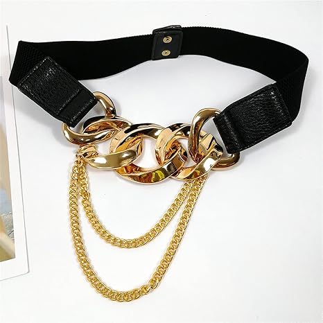 lkpoijuh Elastic Belt Gold Chain Belts 