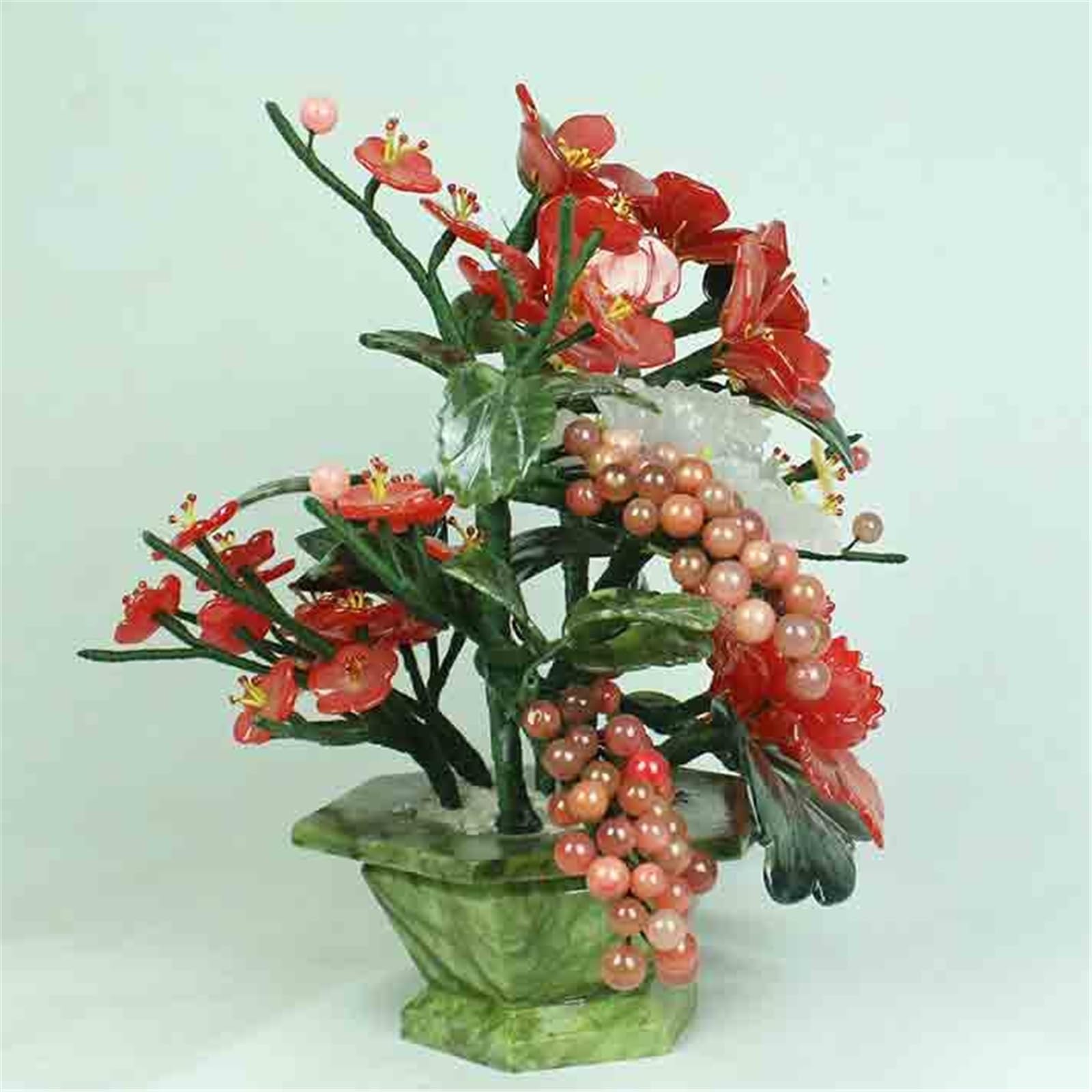 Plantas artificiales en maceta de imitación para decoración de plantas artificiales, bonsái chino, jade, para decoración del hogar, sala de estar