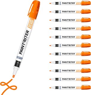Markal 97052 Paint-Riter+ Valve Action Marker, Versatile Surface Compatibility, Bold Mark Size 1.8", Fluorescent Orange 12-Pack