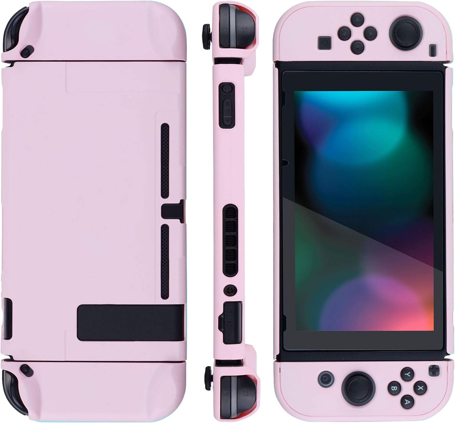 eXtremeRate PlayVital Back Cover for Nintendo Switch Console, NS Joycon Handheld Separable Protector Hard Shell, Soft Touch Dockable Protective Case for Nintendo Switch - Cherry Blossoms Pink : Everything Else
