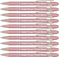 Vista 39 de Bolígrafos personalizados a granel grabados personalizados con punta de lápiz capacitivo, bolígrafos personalizados de tinta negra, regalos