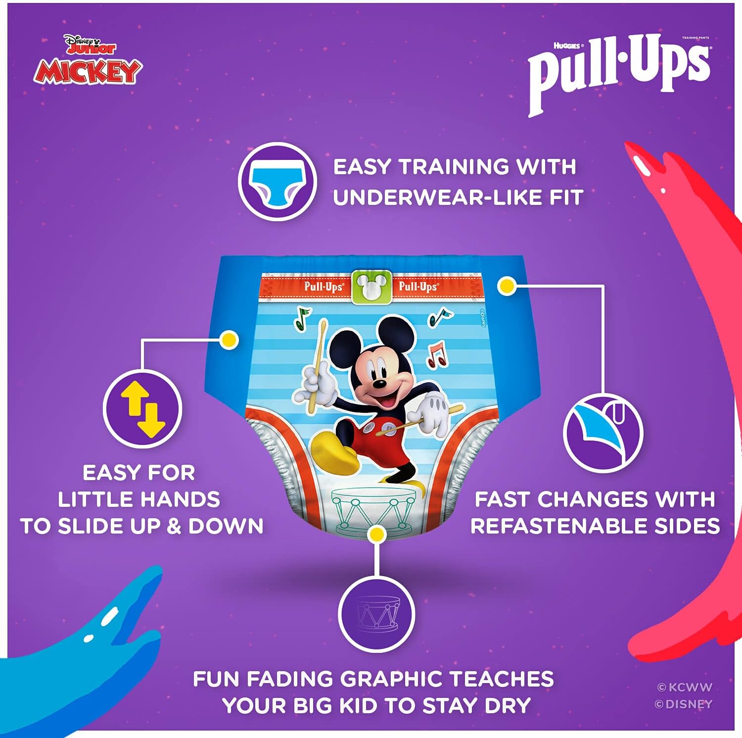 Pull-Ups Boys' Potty Training Pants Training Underwear Size 5, 3T-4T, 66 Ct : Baby