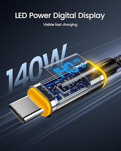 Miniatura 7 de AOHI 30000mAh PD 100W USB C Power Bank con 100W USB C a USB C Cable+4ft 140W USB C a USB C Cable con pantalla LED