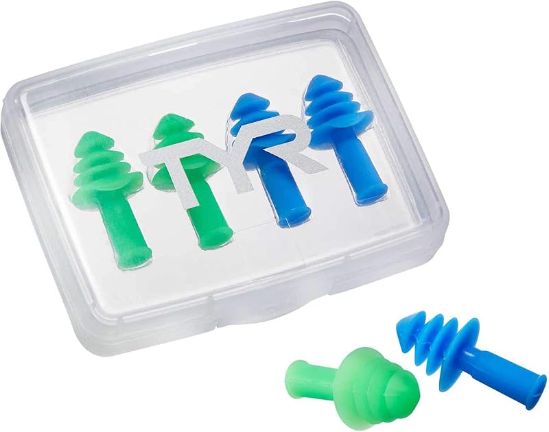 Ergo Flex Ear Plugs-4pk Swimming Equipment, Blue/Green, All