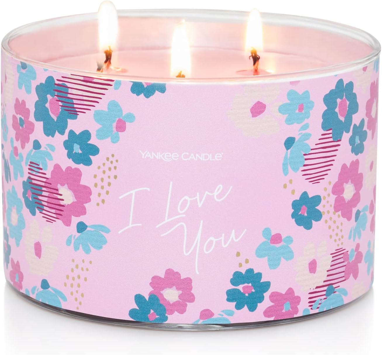 Yankee Candle 3-Wick Candle, Wild Orchid Scented Candle, 18oz, I Love You Gifts for Her/Men/Women/Couple, Valentines Day Candles Gift
