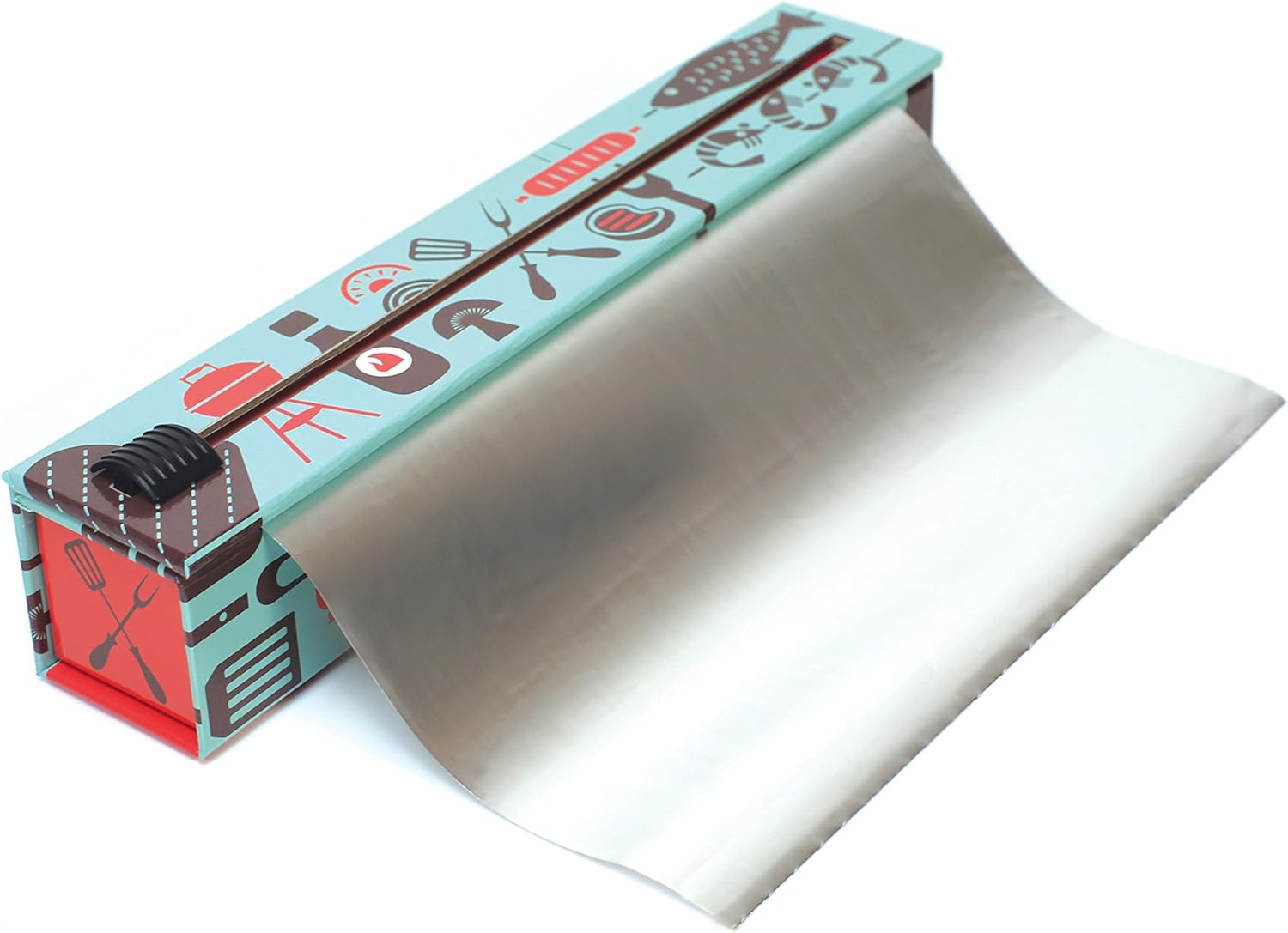 ChicWrap BBQ Tools Foil Dispenser with 12" x 30' Roll of Professional Aluminum Foil - Reusable Dispenser with Slide Cutter : Health & Household