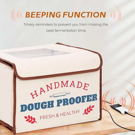 Bread Proofing Box with Heater 50-130F 3-Sided Heat 24H Timer