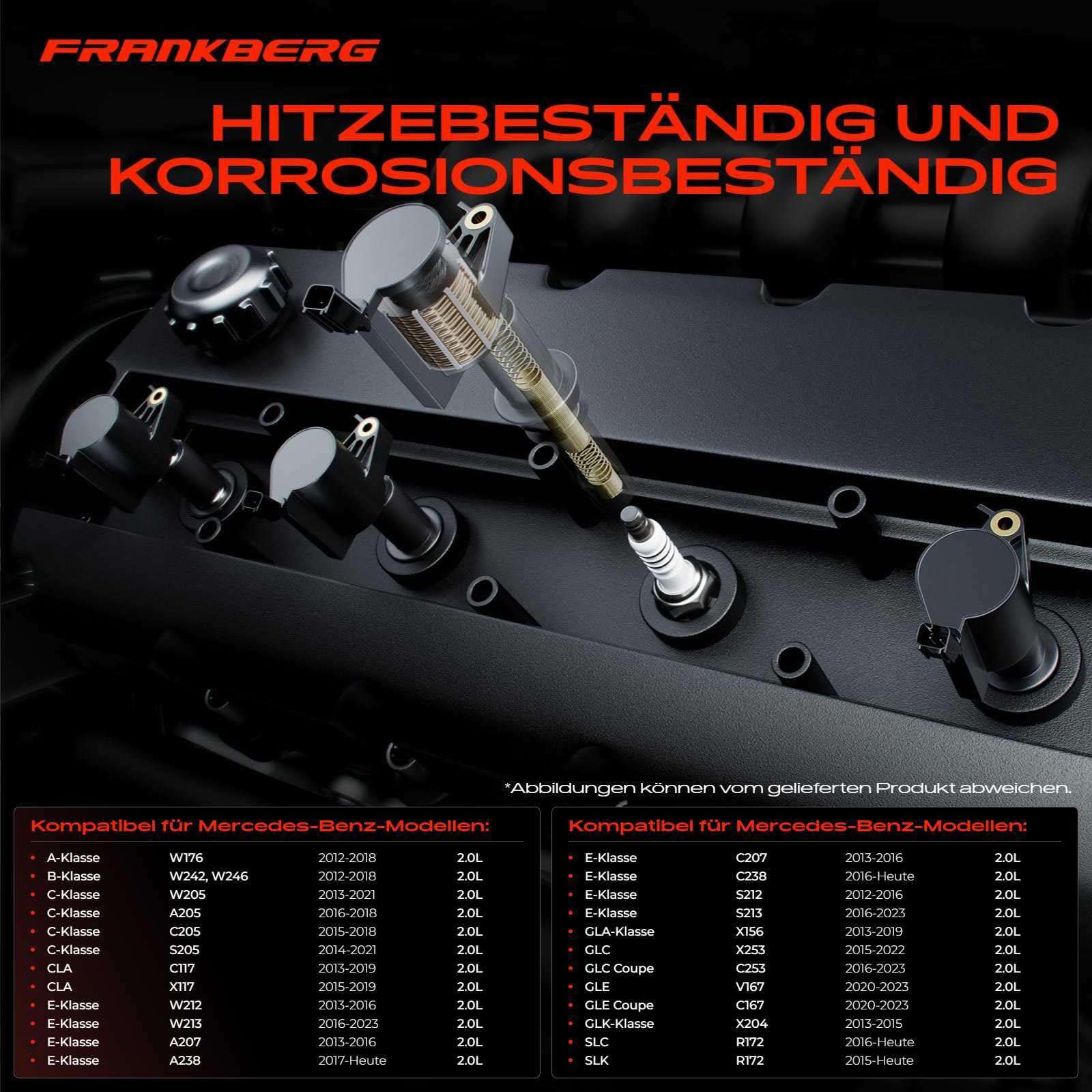 Frankberg 4x Zündspule + 4x Zündkerze 2709060500