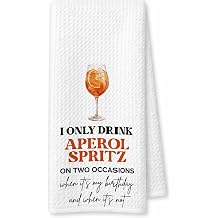 Aperol Spritz Gift Kitchen Towels, Aperol Spritz Gifts for Women, Drink Lovers Gift Decor Hand Towels for Kitchen Bar Decor, 16x24 in