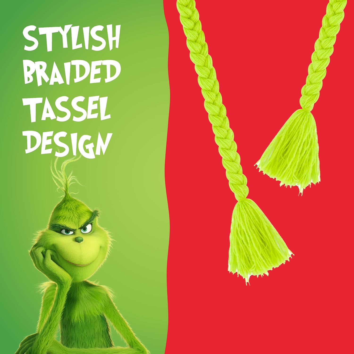 Dr. Seuss The Grinch Beanie Hat, Adult Winter Knit Cap, One Size