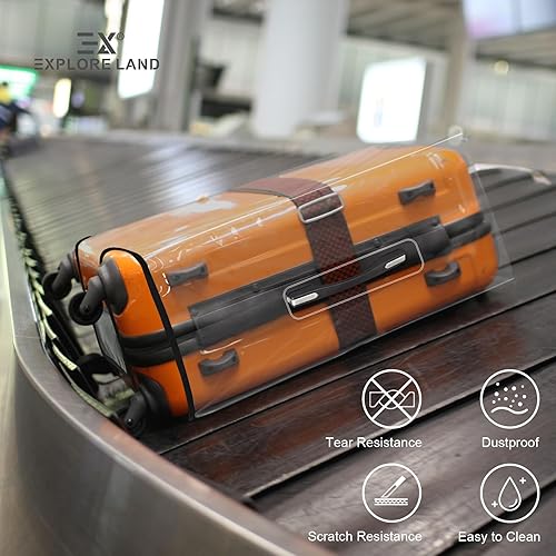 Miniatura 6 de Explore Land - Funda protectora Air Approve para equipaje de 18 a 32 pulgadas, PVC transparente, XL