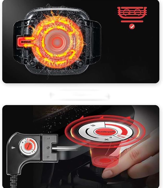 Sartén Eléctrico Familiar Antiadherente 1500W 220V miniatura 7