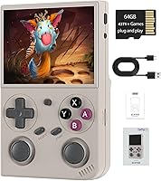Vista 1 de G350 Retro Handheld Game Console , 3.5 Inch IPS Screen Linux System Built-in 64G TF Card 4371 Games Preloaded Handheld Game Console 3200mAh