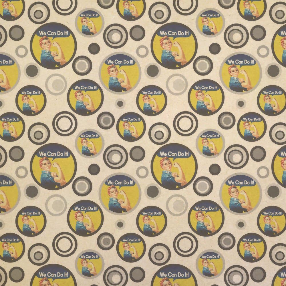 Rosie the Riveter We Can Do It Kraft Present Gift Wrap