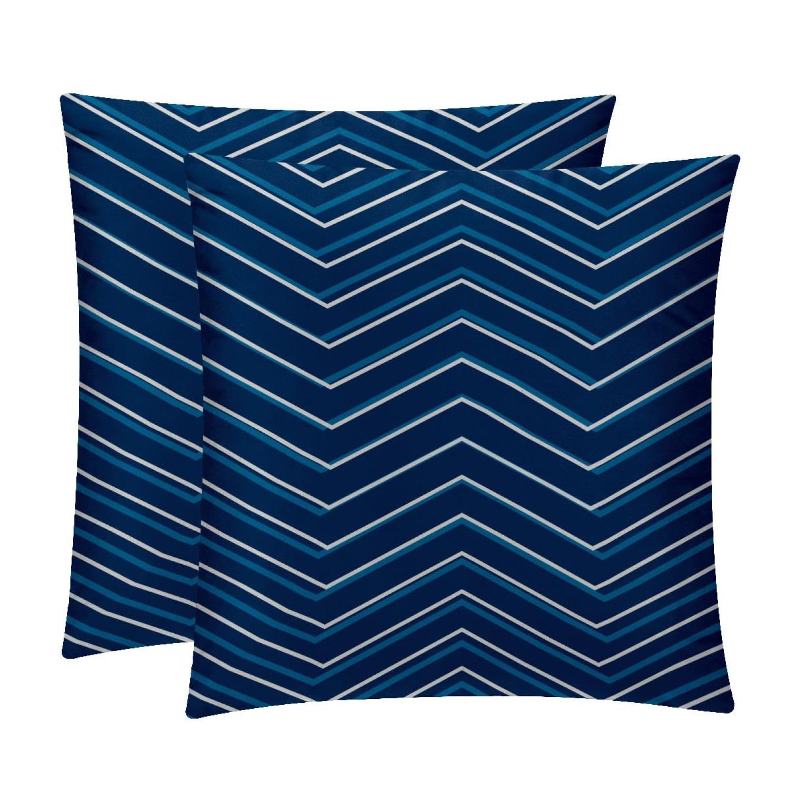 TDGKPZ Blue Throw Pillow Covers 2 Pack Pillowcases Soft Cozy Pillow Cases For Couch Bed Sofa 45x45cm