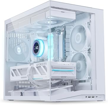 Lian Li O11 Dynamic Mini V2 Flow PC-Geh?use, Mini-Geh?use, ATX, Tempered Glass - inklusive 5x 120 mm-L?fter, white